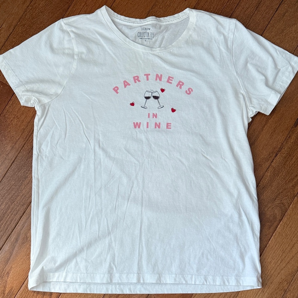 J. Crew Collectors T-shirt ‘Partners in Wine’ size L NWOT